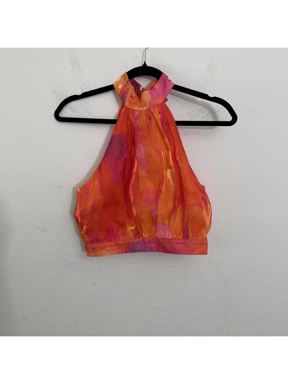 YAURA NEW YAURA Faari Crop Top Orange Top size US Medium $150msrp - Picture 3 of 12